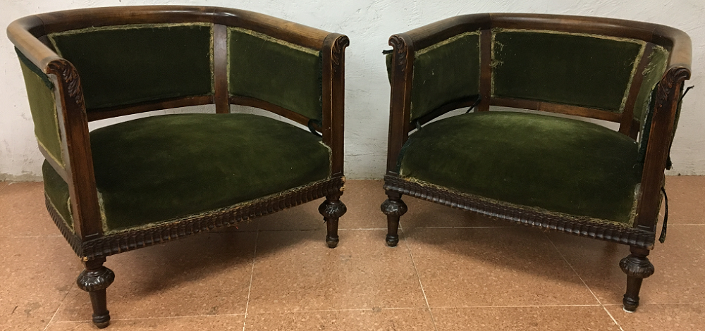 Tapiceria de dos butacas